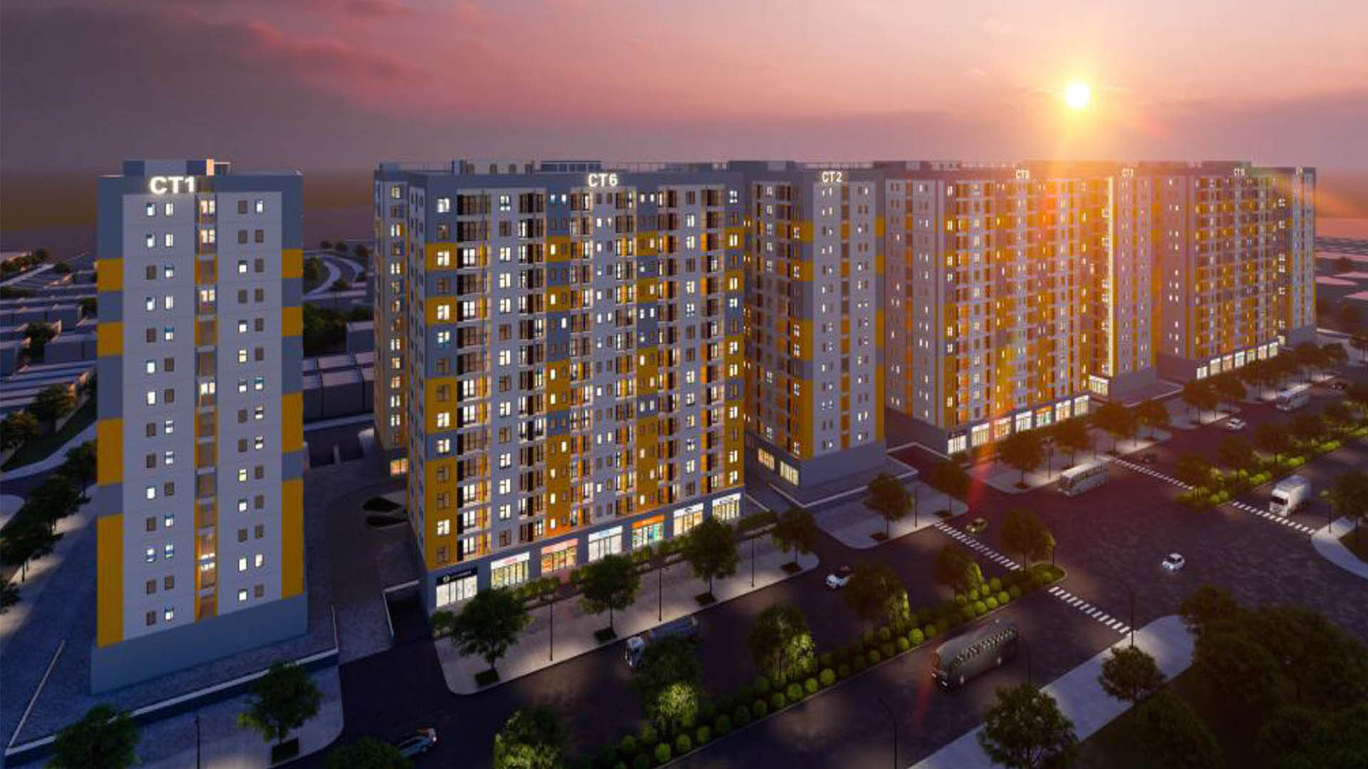 Phối cảnh nhà ở xã hội Evergreen Tràng Duệ